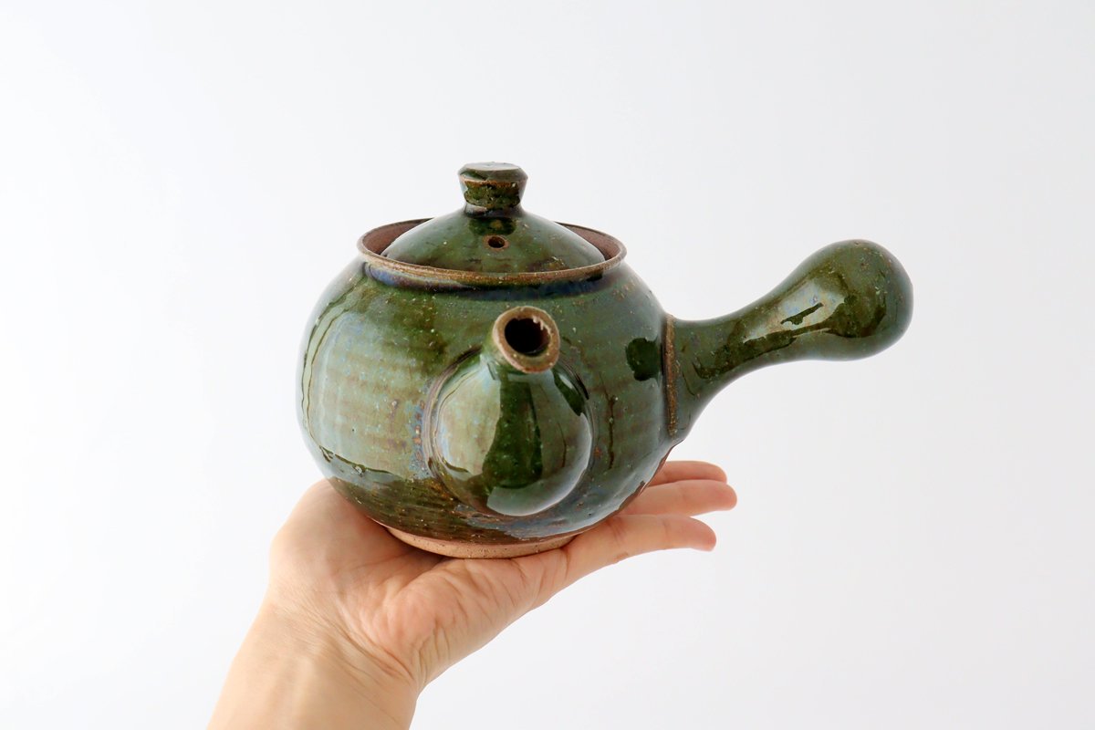 Japanese Teapot Oribe | Kyusu Mino Ware