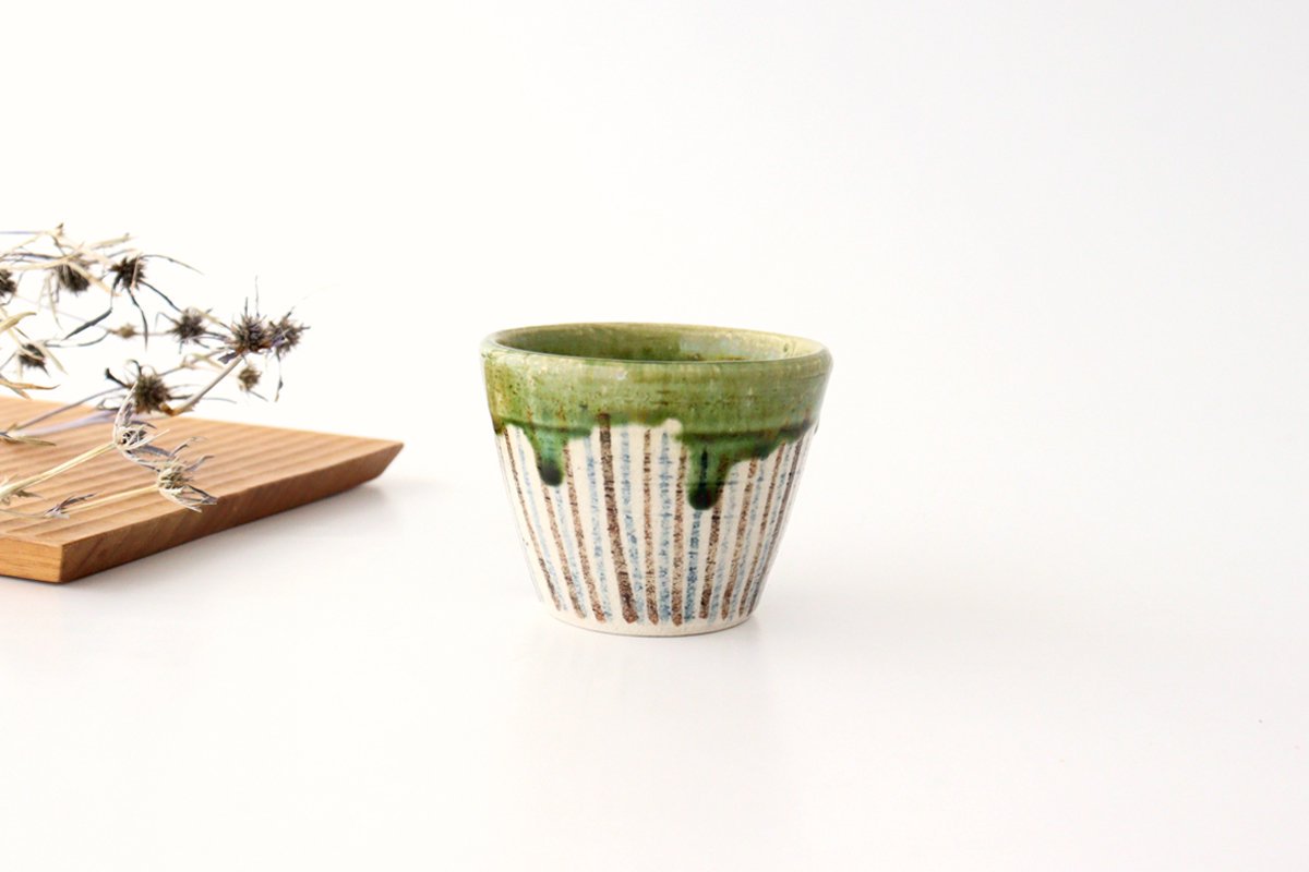 Soba Choko Tokusa Green | Free Cup Seto Ware