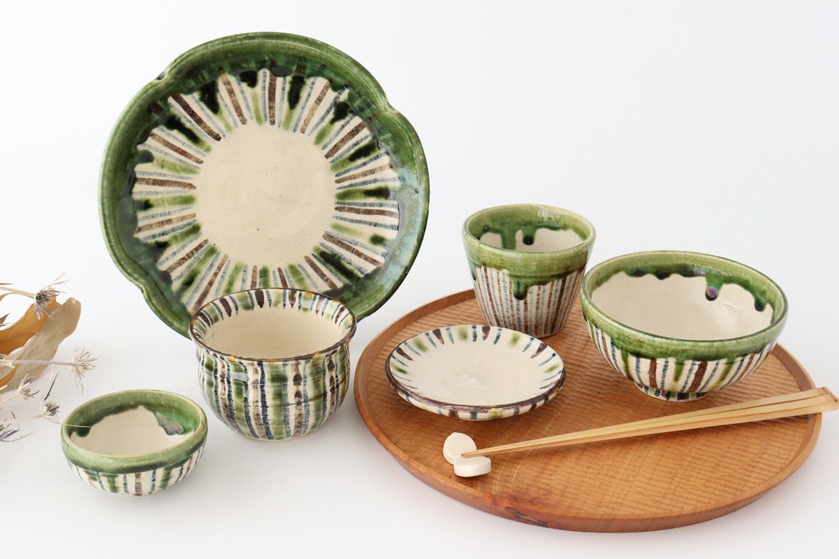 Soba Choko Tokusa Green | Free Cup Seto Ware