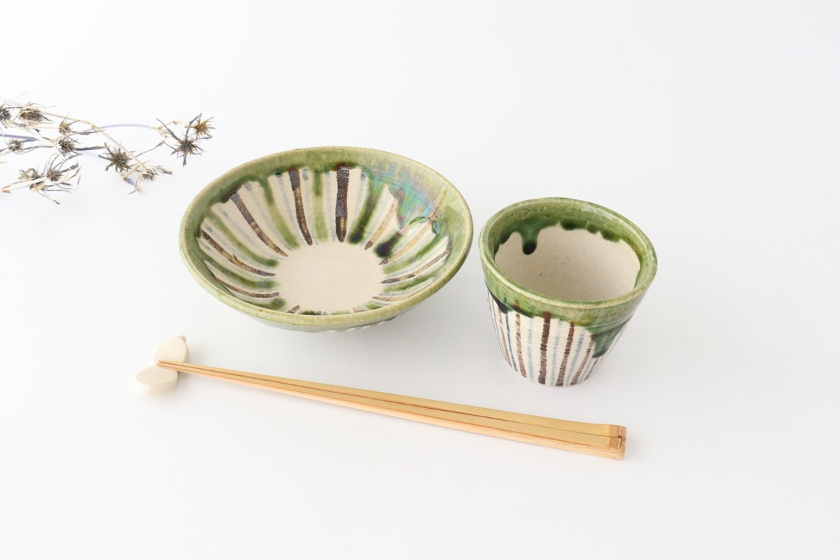 Soba Choko Tokusa Green | Free Cup Seto Ware