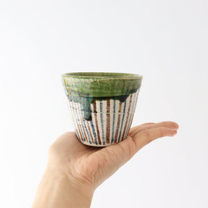 Soba Choko Tokusa Green | Free Cup Seto Ware