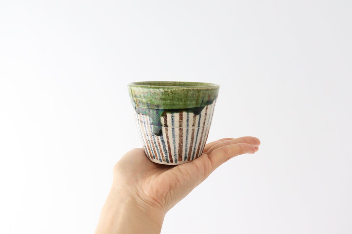 Soba Choko Tokusa Green | Free Cup Seto Ware