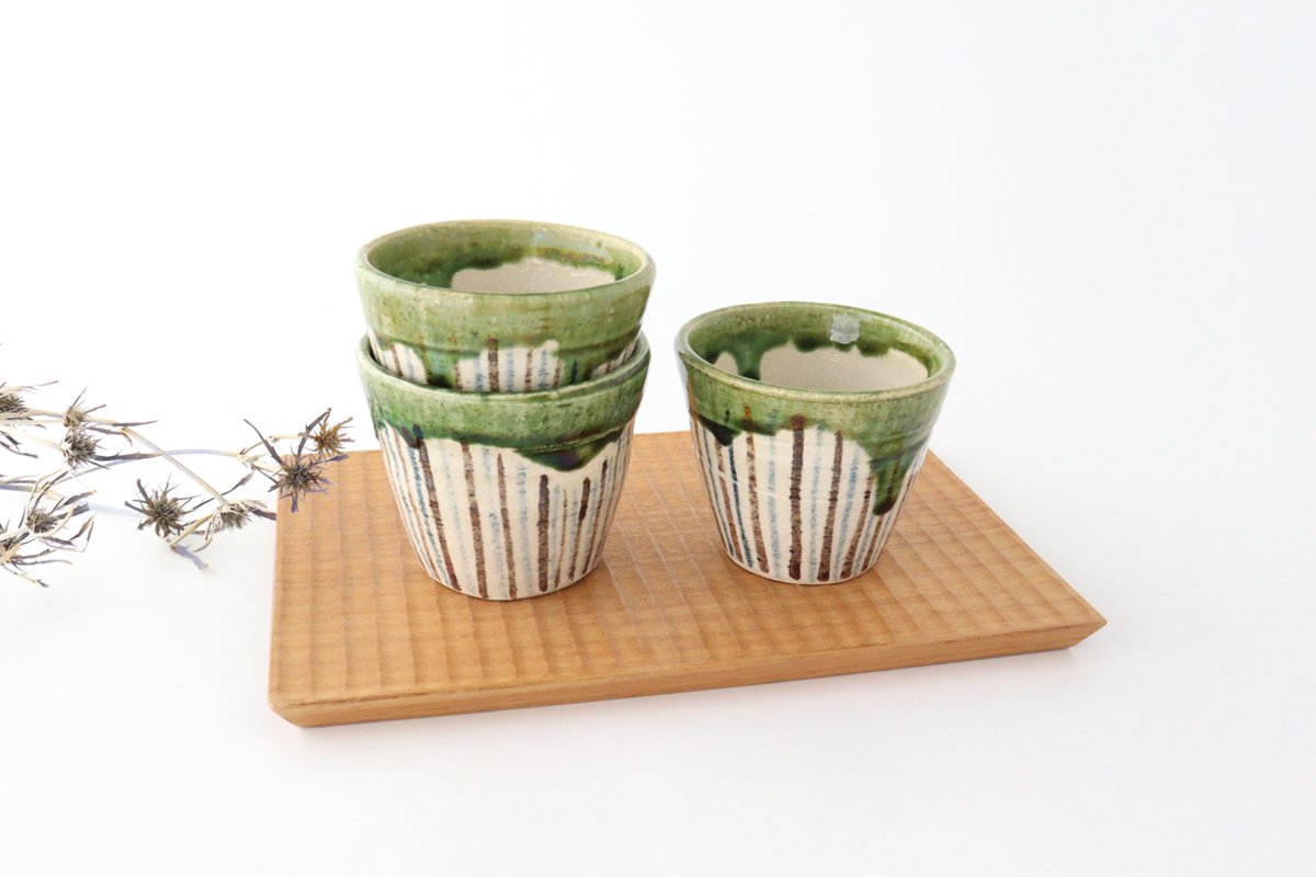 Soba Choko Tokusa Green | Free Cup Seto Ware