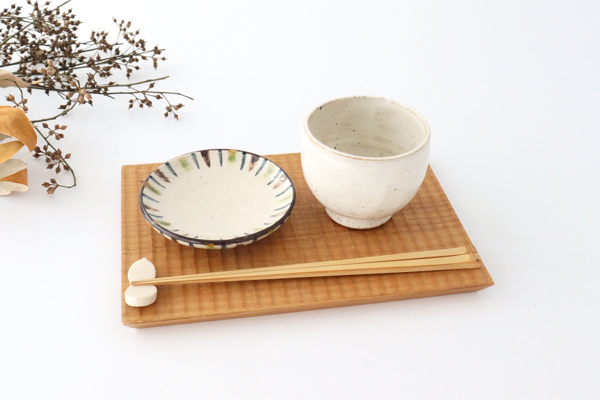 Small Plate Oribe and Brown Tokusa 10.5㎝/4in | Seto Ware