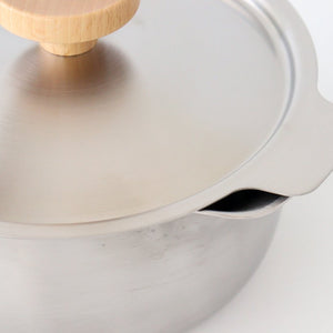 aikata/Yoshikawa Pot Lid for Double-Spouted Stainless Steel Milk Pan 16cm