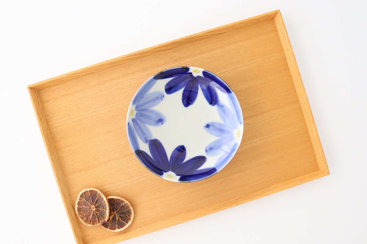 Serving Plate Indigo Flower 15㎝/6in | Hasami Ware