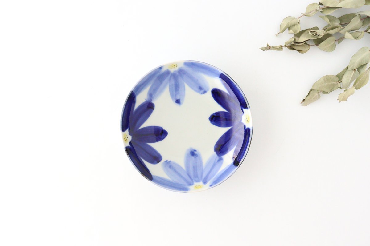 Serving Plate Indigo Flower 15㎝/6in | Hasami Ware