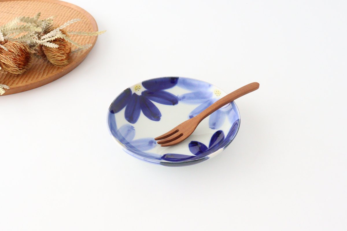 Serving Plate Indigo Flower 15㎝/6in | Hasami Ware