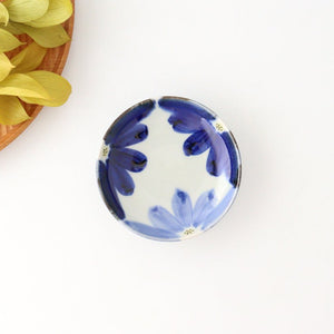 Small Round Plate Blue Flower | Hasami Ware