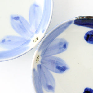 Small Round Plate Blue Flower | Hasami Ware