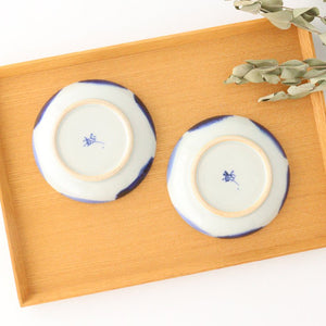 Small Round Plate Blue Flower | Hasami Ware