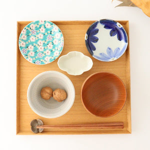 Small Round Plate Blue Flower | Hasami Ware