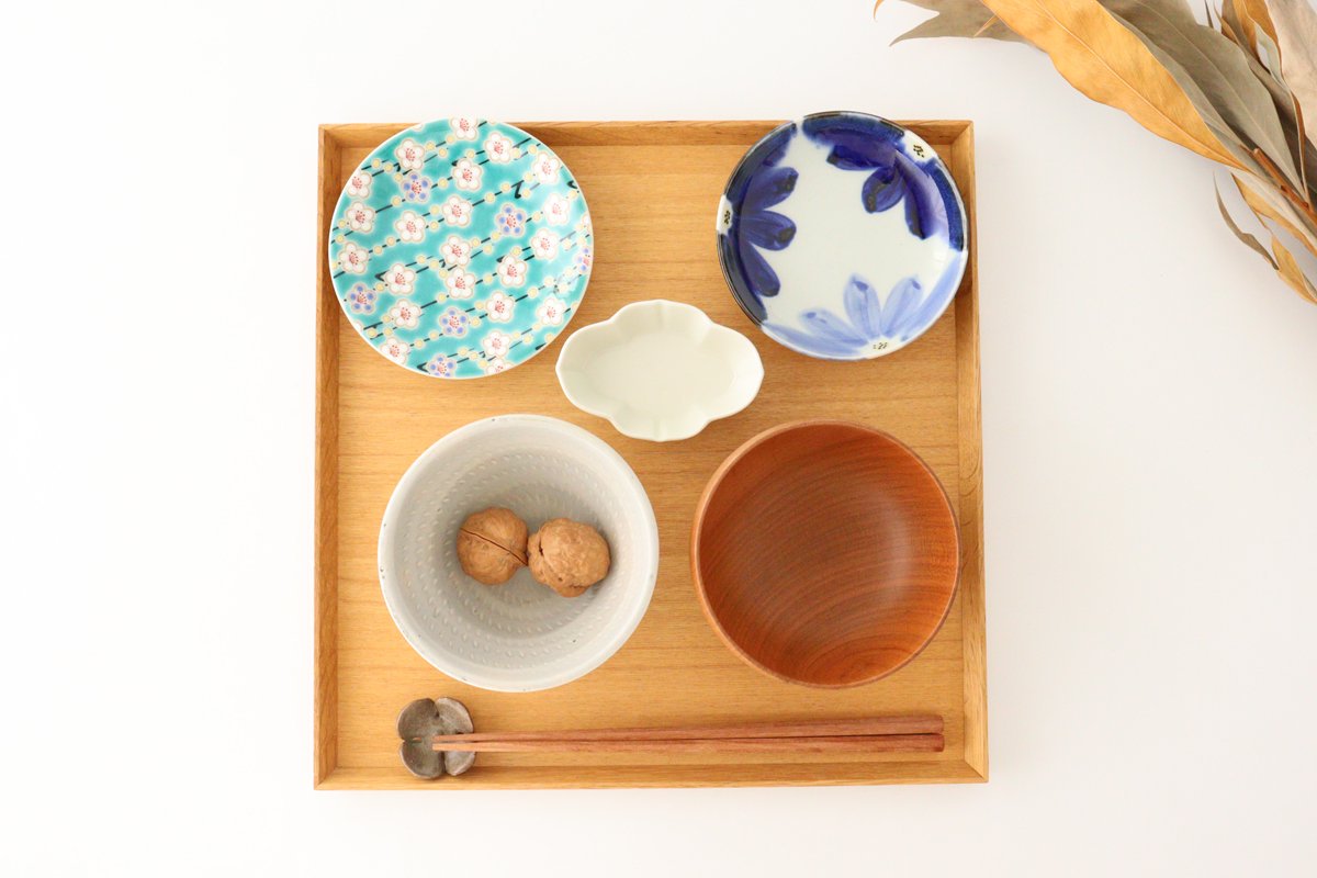 Small Round Plate Blue Flower | Hasami Ware