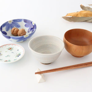 Round Bow Blue Flowers| Serving Bowl Hasami Ware