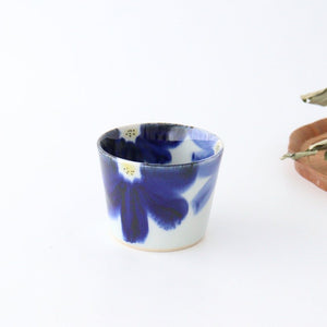 Soba Choko Blue Flowers | Free Cup Hasami Ware