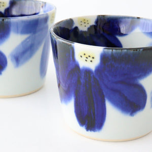 Soba Choko Blue Flowers | Free Cup Hasami Ware