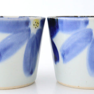 Soba Choko Blue Flowers | Free Cup Hasami Ware