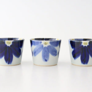 Soba Choko Blue Flowers | Free Cup Hasami Ware