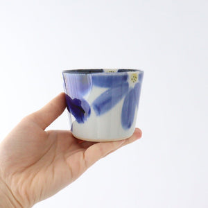 Soba Choko Blue Flowers | Free Cup Hasami Ware