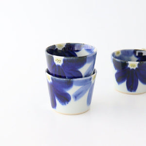 Soba Choko Blue Flowers | Free Cup Hasami Ware