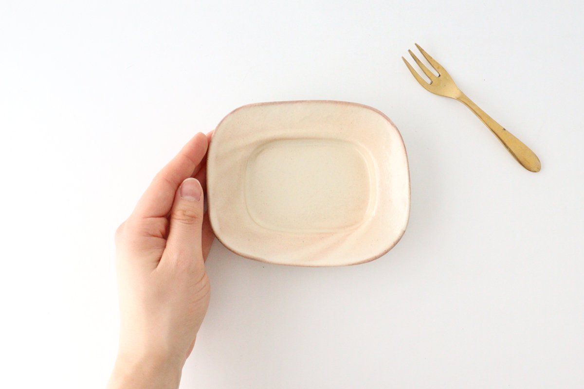 Furutani Seitosho Rectangular Small Plate White