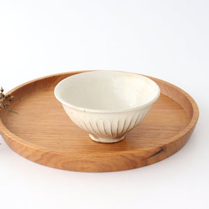 Furutani Seitosho Rice Bowl Line Carving S | Shigaraki Ware