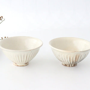 Furutani Seitosho Rice Bowl Line Carving S | Shigaraki Ware