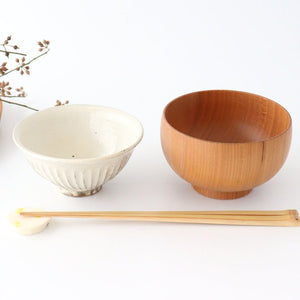 Furutani Seitosho Rice Bowl Line Carving S | Shigaraki Ware