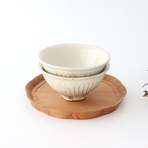 Furutani Seitosho Rice Bowl Line Carving S | Shigaraki Ware