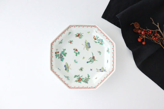 Octagonal Plate Butterfly 21cm/8.3in | Hasami Ware