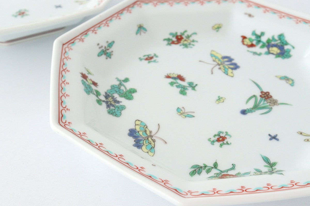 Octagonal Plate Butterfly 21cm/8.3in | Hasami Ware