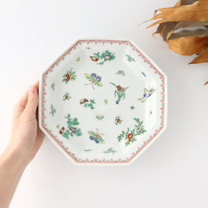 Octagonal Plate Butterfly 21cm/8.3in | Hasami Ware