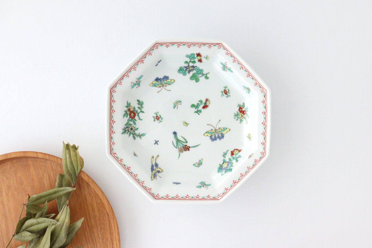 Octagonal Plate Butterfly 21cm/8.3in | Hasami Ware