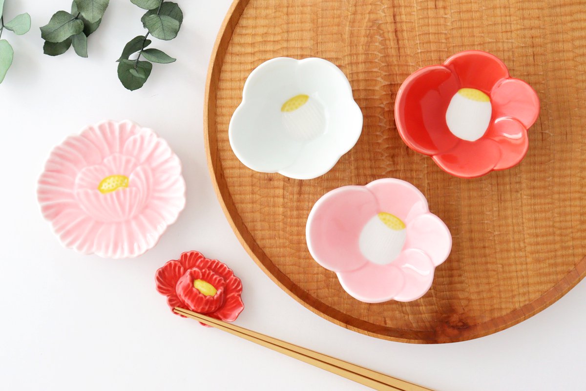 Chopstick Rest Pink Peony | Hashioki Arita Ware