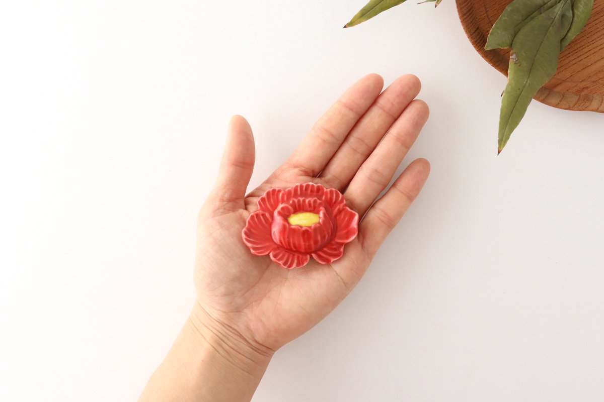 Chopstick Rest Red Peony | Hashioki Arita Ware