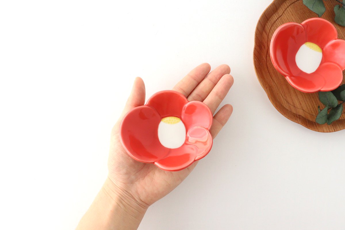 Small Plate Red Camellia | Arita Ware