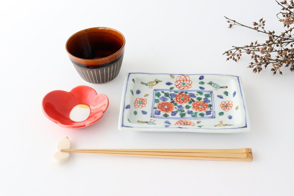 Small Plate Red Camellia | Arita Ware