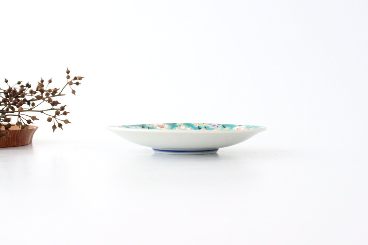 Seikou Kiln Lucky Small Plate Plum｜Kutani Ware