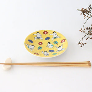 Seikou Kiln Lucky Small Plate Sumo｜Kutani Ware