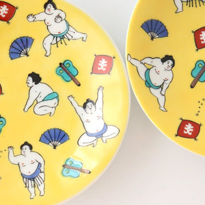 Seikou Kiln Lucky Small Plate Sumo｜Kutani Ware