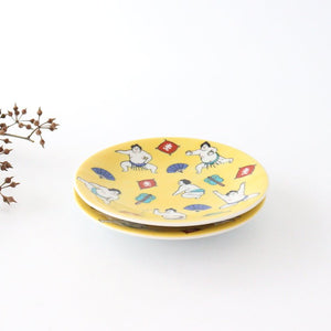 Seikou Kiln Lucky Small Plate Sumo｜Kutani Ware