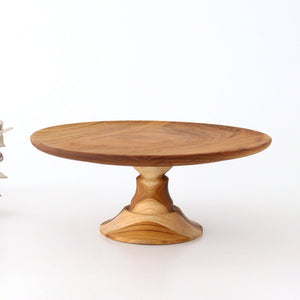 Cake Stand natural wood  M