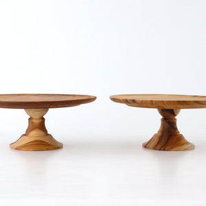 Cake Stand natural wood  M