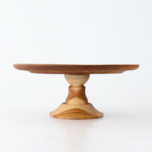 Cake Stand natural wood  M