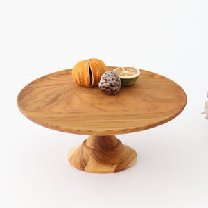 Cake Stand natural wood  M