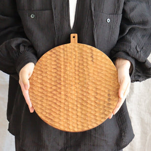 Cutting Board Round 27cm/10.6in natural wood