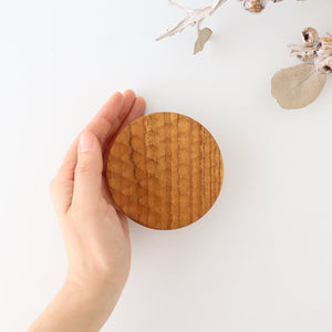 Coaster round natural wood