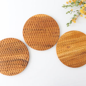 Round Plate natural wood