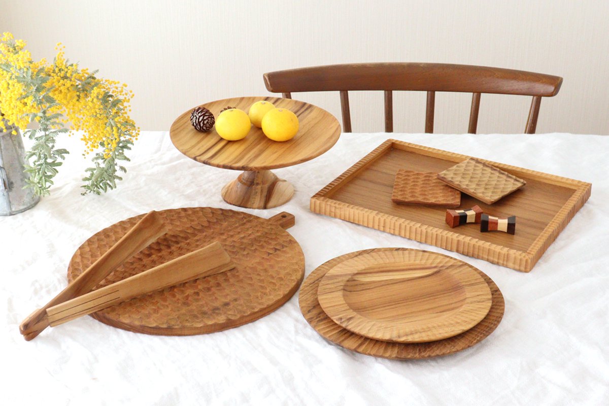 Round Plate natural wood