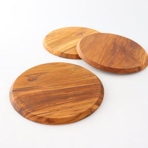 Round Plate natural wood